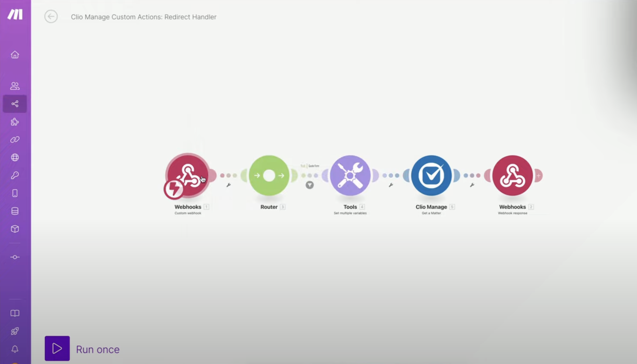 Custom actions / buttons in Clio Manage [TEMPLATES: Make] - Swans